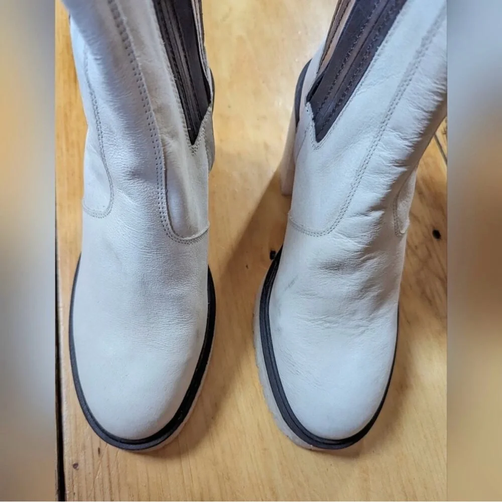 Free People James Cream Heeled Boots - Picture 5 of 11